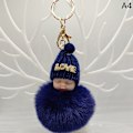 Pikkukuva 1 / 5: Sleeping Baby Avaimenperä ja Fluffy Pehmo Doll Avaimenperät Naisten Tytöt A4