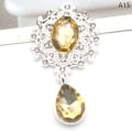 Pikkukuva 1 / 8: Kiiltävä rintakoru 45*25mm Crystal Asusteet Muoti Upea ke A15