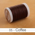 Pikkukuva 1 / 8: 2021 nahka askarteluompelu nahka pyöreä vahalanka 0,6 mm pyöreä Coffee