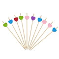 Miniatyrbilde 8 av 8: 100 stk/pose Hjerte Bambus  Picks Buffet Cupcake Fruktgaffel Kake D F