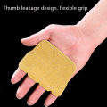 Miniatyrbild 5 av 8: Läder Tyngdlyftning Träningshandskar Handflatan Skyddsbälte För Black