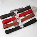 Miniatyrbilde 3 av 5: Elastiske belter Love Heart Metal Spenne Midje Kjole Genser Dekor Black