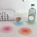 Miniatyrbilde 2 av 8: 4 Farger Akryl Coasters Round Table Cup Mat Skyting Rekvisitter In Orange