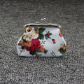 Miniatyrbilde 3 av 8: Mote Rose Flower Canvas Myntpung e Flower Print Mini Bag C Black