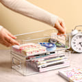 Miniatyrbillede 5 af 7: Akryl opbevaringsboks skrivebord kosmetik transparent plastikboks D A3