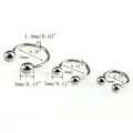 Miniatyrbilde 2 av 6: 10 STK Rustfritt stål Horseshoe Bar Lip Nese Septum Øre Ring Silver 10mm