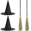 Pikkukuva 2 / 8: Halloween-noidan luuta muovinen noidan luuta luuta tuet Witc