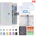 Miniatyrbillede 1 af 5: A6 Binder Blød Læder Binder Budget Planner Kontantkonvolut Silver