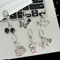 Miniatyrbild 3 av 8: Y2K Silver Färg Metall Fjäril Nyckelring Sweet Cool Cherry Key A6