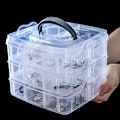 Miniatyrbillede 1 af 8: Transparent Smykkeopbevaringsboks Afslutningsboks Ring Stud Ørering Transparent