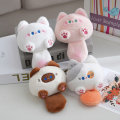 Miniatyrbilde 2 av 8: Tuan Tuan Meow Pendant Squeaking Tail e Cat Plush Doll Key Chai Brown