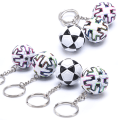 Miniatyrbillede 6 af 9: 3D Sports Fodbold Souvenirs PU læder nøglering D