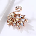 Miniatyrbild 7 av 8: Legering Crystal Swan Brosch Crystal Djurbroscher Kostymkrage P A1