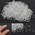 Pikkukuva 3 / 6: 200 kpl/500 kpl kirkas poninhäntäpidike elastinen kuminauha 500Pcs