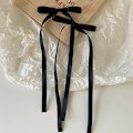 Pikkukuva 1 / 8: n Style Ribbon Bow Hiuspidike Pitkä Tupsu Hiusneula Sweet Lovely H Black