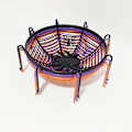 Miniatyrbild 3 av 8: Halloween Dekor Spindelväv Skål Fruktfat Godis Biscuit Packa Black