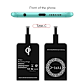 Miniatyrbillede 1 af 8: Understøtter Micro USB Type C Qi trådløs opladeradapter Induktion D