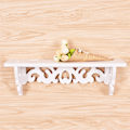 Miniatyrbillede 6 af 8: Hvid træ Væghylde Display Hængende Rack Opbevaringsvarer Hold White Medium
