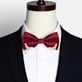 Miniatyrbilde 4 av 5: Menns sløyfe Metallhode Solid Noble Classic Polyester Butterfl Wine red