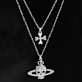 Miniatyrbilde 3 av 5: Retro Planet Universe Key Halskjede n Women's Hip Hop Silver Col A1