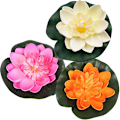 Miniatyrbillede 7 af 8: 5 stk. Kunstige Flydende Vand EVA Lotus Blomster Dam Dekoration Tank