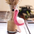 Miniatyrbilde 6 av 8: Cartoon Flamingo Doll Nøkkelringer Flamingo Plysj Myk Utstoppet Ani D
