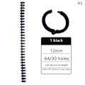 Miniatyrbilde 1 av 8: 30 hull plastspiralringer for A4-papirnotebook-skrivesaker A5