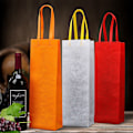 Miniatyrbilde 2 av 8: 1 stk vinflaske gaveposer i non-woven stoff med håndtak for bryllup WineRedDouble