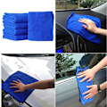Miniatyrbillede 3 af 8: 5/10 Stk/sæt Blød Auto Car Microfiber Vaskeklud Rengøringshåndklæder Blue