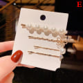 Miniatyrbilde 1 av 5: 3/4/5 stk Rhinestone Hårklemmer Big Pearl Hårnåler Barrette Cli E