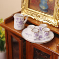Miniatyrbillede 1 af 5: 1Sæt 1:12 Dukkehus Miniature Tesæt Porcelæn Tekrus Kander m