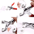 Miniatyrbild 7 av 8: Tångverktyg Metallsömnadsknappar Hollow Solid Prong Press B