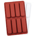 Miniatyrbillede 5 af 8: 8 huller lang strimmel finger kiks silikoneform 8 huller ovn ca Red