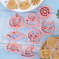 Miniatyrbilde 2 av 8: 8 stk Halloween kakeformsett Gresskar trykkbar kakeform B