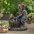 Miniatyrbilde 1 av 8: Innendørs/utendørs fontenestatue harpiks hageskulptur gårdsplass P3