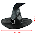 Miniatyrbild 1 av 8: Läder Häxa Trollkarl Hattar Party Huvudbonader Halloween Party rekvisita Black