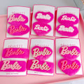 Miniatyrbillede 2 af 8: Modebrev Hjerte Hårnål Pink Plys Hårklemme Side Bang Cli A9