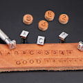 Miniatyrbilde 3 av 9: 36stk Stål Alfabet bokstav Tall skinn Stempel Punch Sett 6.5mm