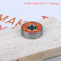 Pikkukuva 1 / 8: 8 kpl 608 laakeri ILQ-11 Longboard Speed Inline Skate Wheel Bear C