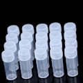 Miniatyrbilde 1 av 8: 5 ml plastprøveflaske Reagensrør Mini små flasker hetteglass St