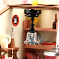 Miniatyrbillede 5 af 8: 1:12 Dukkehus Miniature LED Lampe Loftslys Lysekrone Hjem