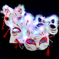 Miniatyrbilde 2 av 5: Mask Half Face Håndmalt Luminous Cat Fox Mask A6