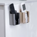 Miniatyrbillede 3 af 8: Fjernbetjeningsholder Vægmonteret Opbevaringsboks Kosmetisk Badeværelse Gray L