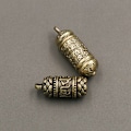 Miniatyrbillede 5 af 5: Hul messing Buddha flaske Sutra Cylinder vedhæng nøglering hals A