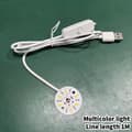 10cm Träljusbas Trä LED-ljus Roterande Display Stativ La Multicolor light 1M