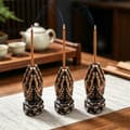 Miniatyrbillede 2 af 8: 1/3 STK Vintage Bronze Bedende Hænder Røgelsesholder Perfekt Til A1