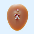 Miniatyrbillede 1 af 8: Hjerte krystal vedhæng navle ring til kvinder navle Piercin A3