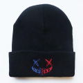 Miniatyrbilde 8 av 8: Kvinner Menn Strikkelue Vinter Hip Hop Varm Myk Beanie Smiley Fa White1