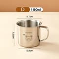 Miniatyrbild 1 av 8: 50/100/150 ml drickskopp i rostfritt stål med handtag kaffe dr D 150ml