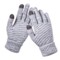 Miniatyrbillede 1 af 5: Vinter Touch Handsker Damer Varm Stretch Strik vanter Imitation W Gray